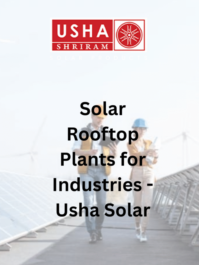 Solar Rooftop Plants for Industries – Usha Solar