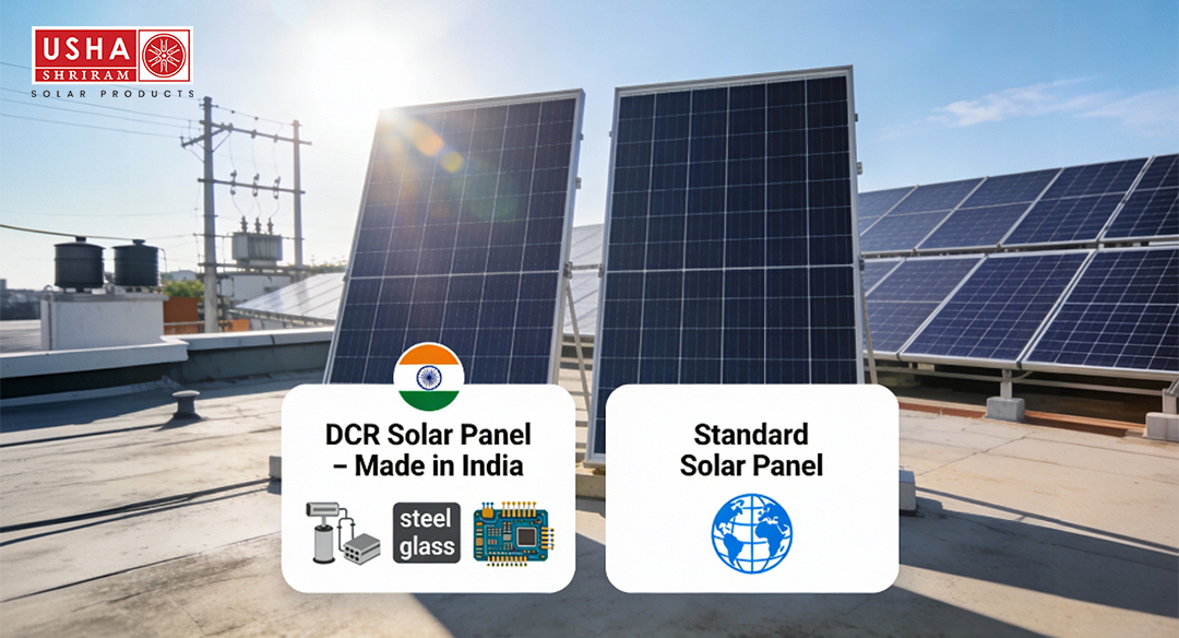 DCR solar panel vs standard solar panel