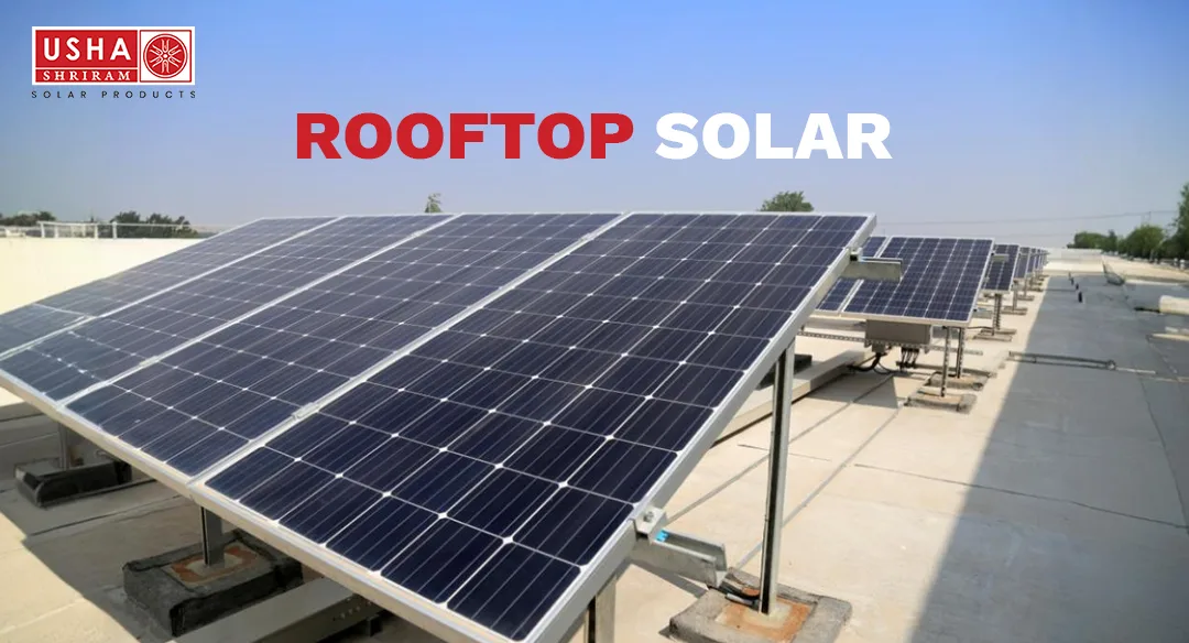 Rooftop solar installation system for homes in India by Usha Shriram Solar