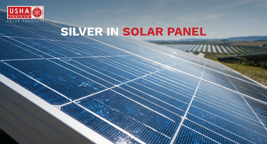 Silver in solar pane technology used in modern photovoltaic solar panels for efficient energy generation.