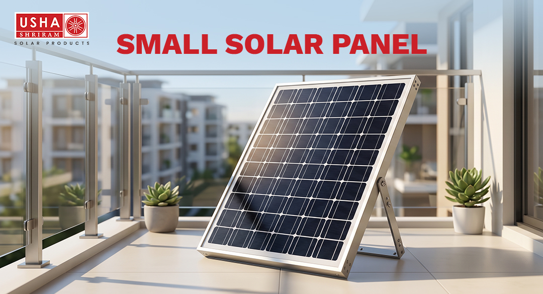 small solar panel in home