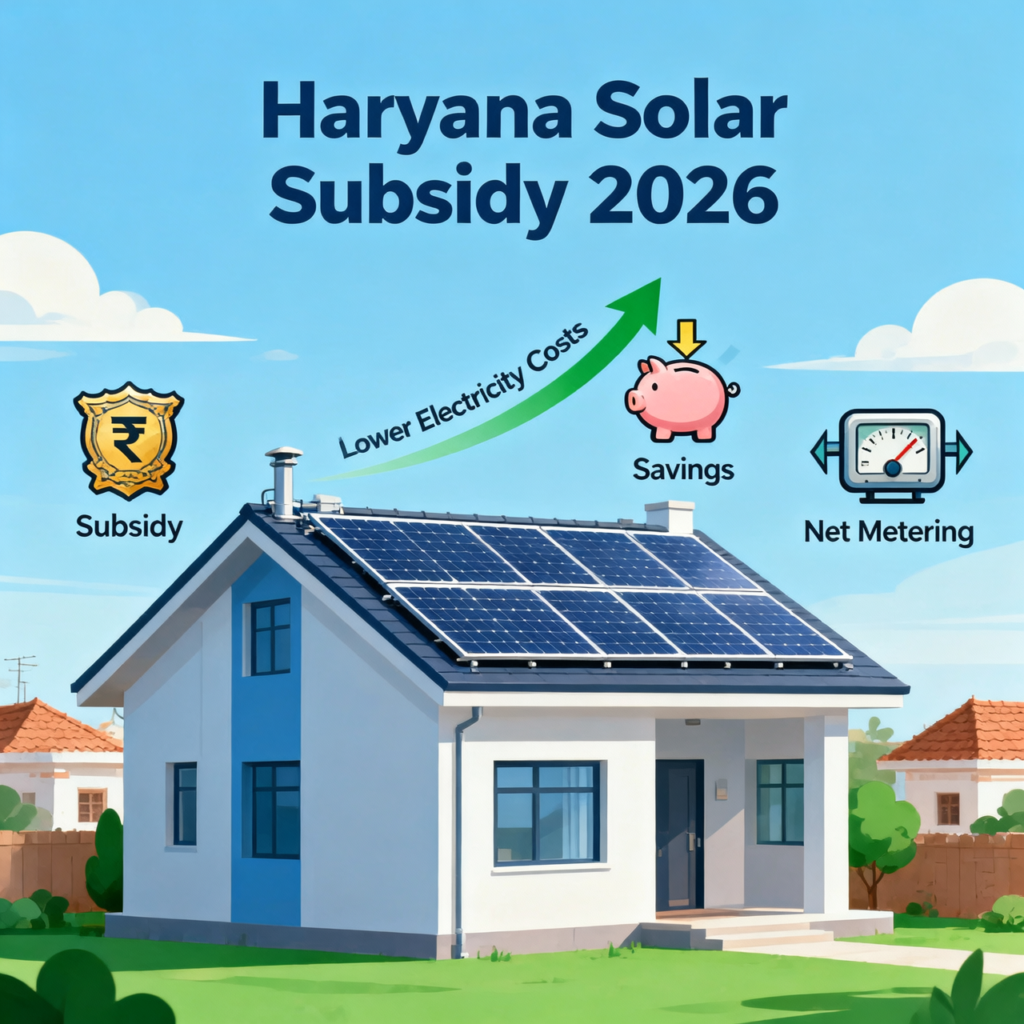 Haryana Solar Subsidy 2026 – Reduce Electricity Bills with Solar