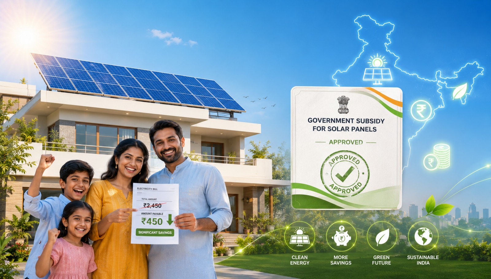 Government Subsidy for Solar Panels in India 2026 Guide